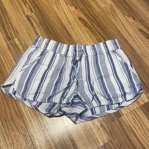 Blue and White striped summer shorts